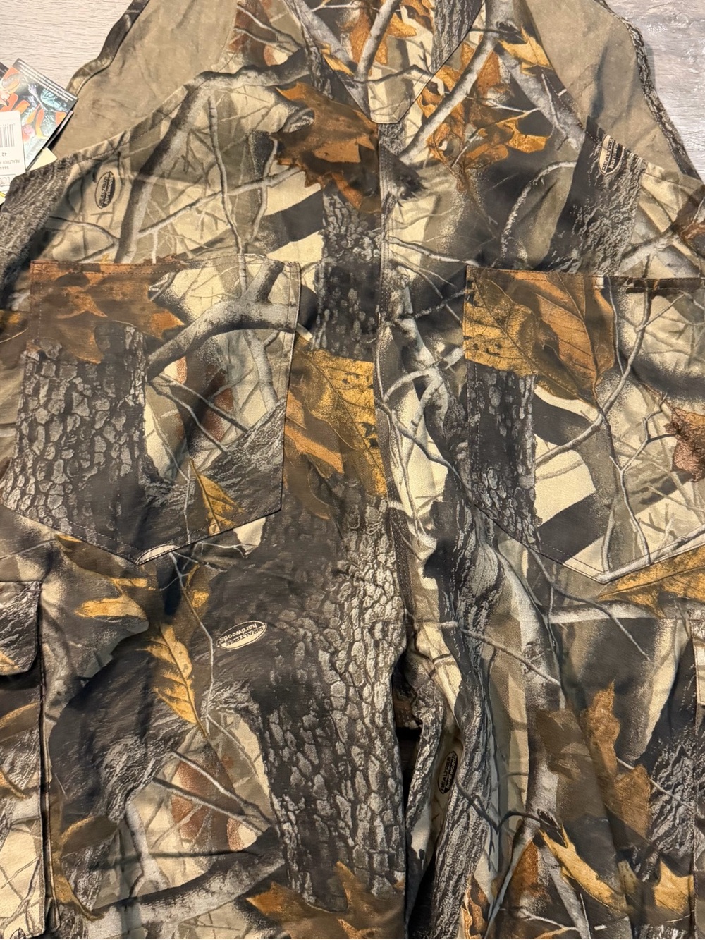 Walls Realtree Hardwoods Camo Bib Overalls Mens Hunting Workwear 42x32 - Picture 9 of 10